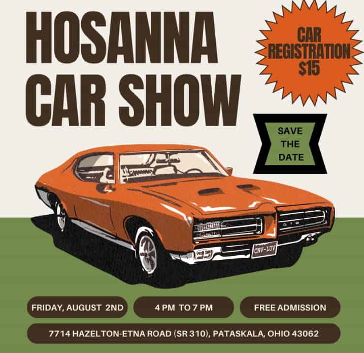 Hosanna Church Annual Car Show – August 2, 2024