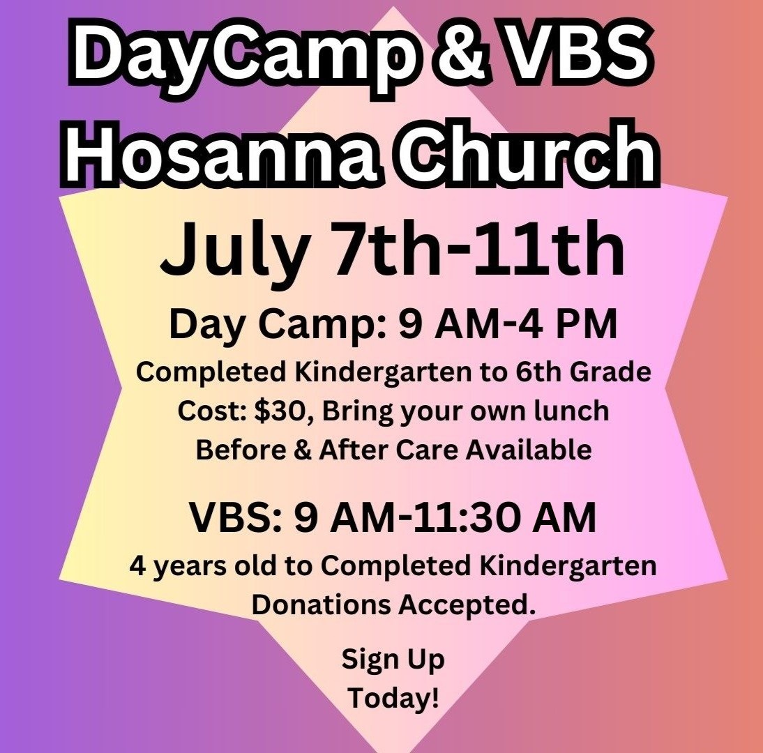 VBS & Day Camp – 7/7-11/2025